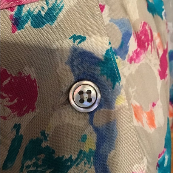 VINTAGE ESPRIT DRESS sz M - 80’s 90’s WATERCOLOR PRINT - Picture 9 of 12